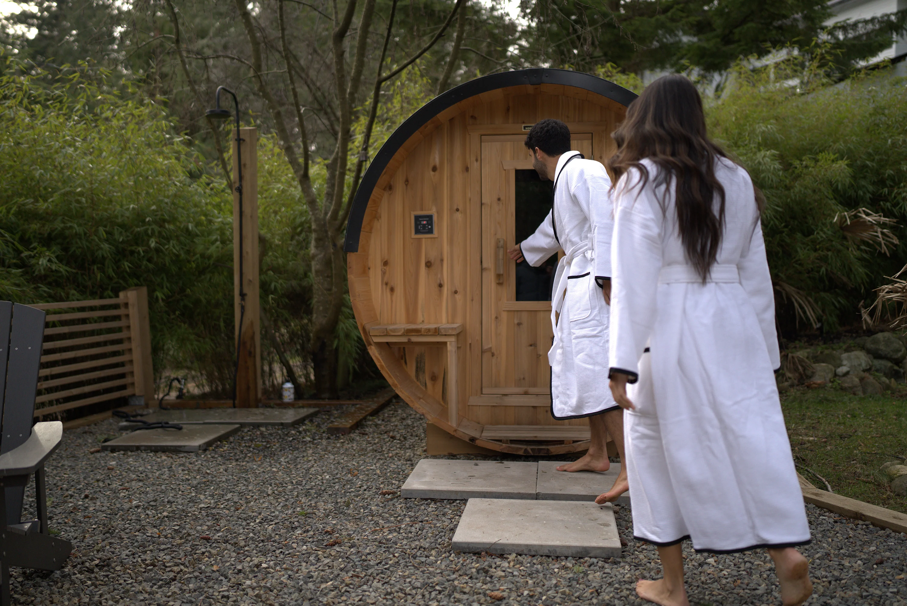 8ft Sauna | noheat | No Roof | No Rear Window | Full Glass Door